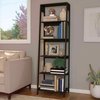 Hastings Home Freestanding Ladder Bookcase, Black 700157EKD